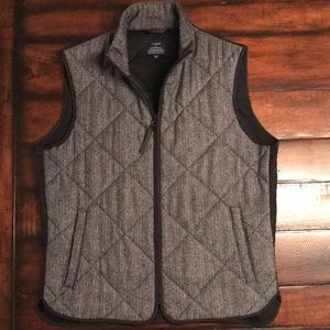 J. Crew Herringbone Puffer Vest
